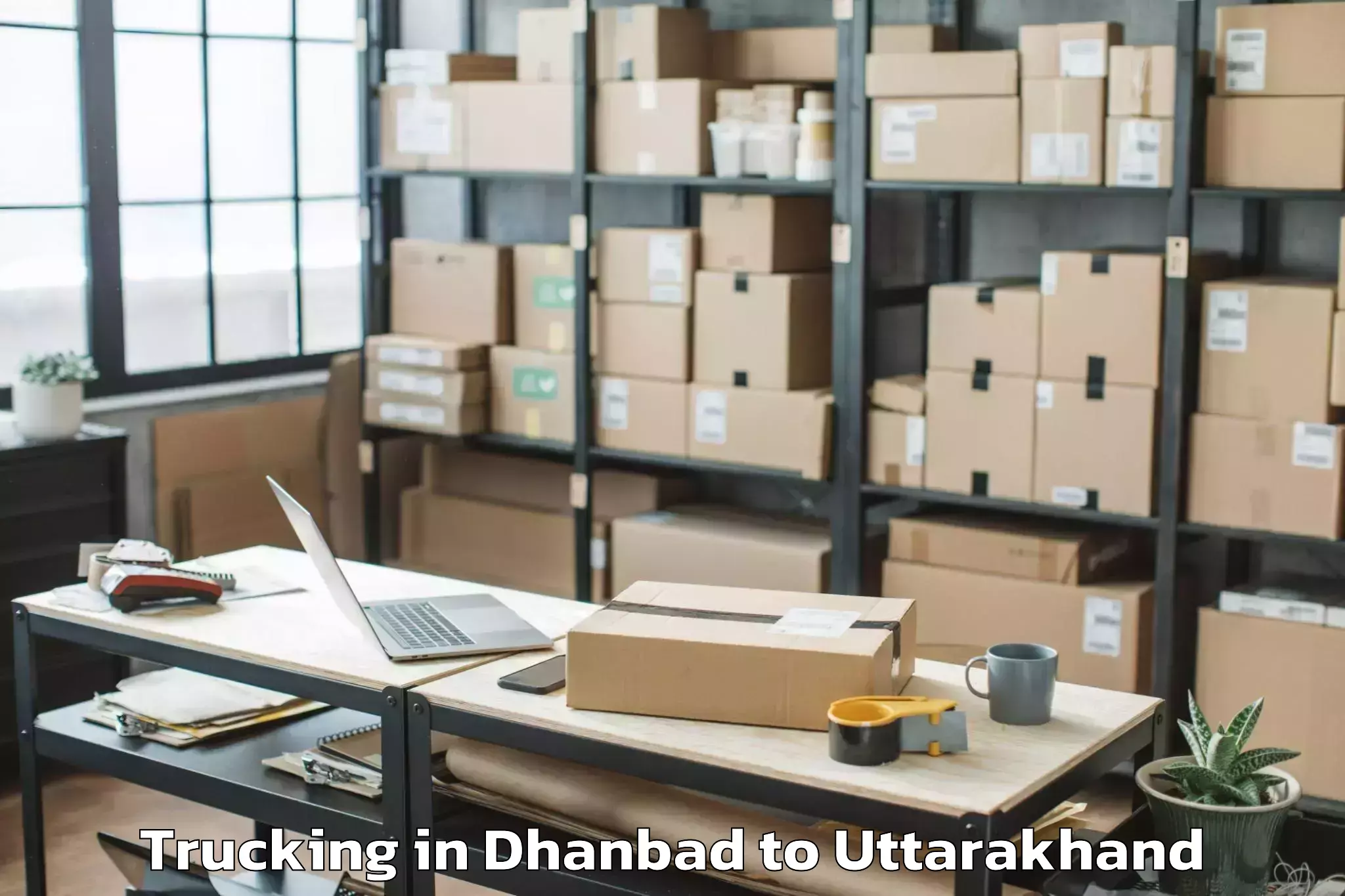 Top Dhanbad to Dwarahat Trucking Available